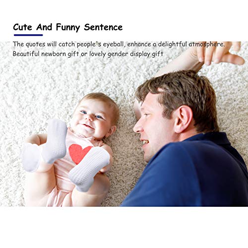 SATINIOR 12 Pairs Newborn Baby Mittens and Socks Set Baby Mittens No Scratch Cotton Gloves Non Slip Ankle Socks 0-6 Months4