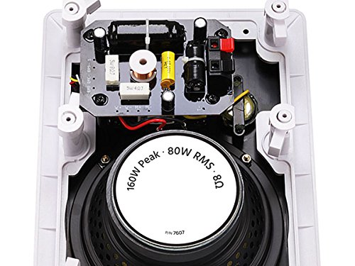 Monoprice 3-Way Aramid Fiber In-Wall Speakers - 6.5 Inch (Pair) Titanium Silk Dome Tweeters - Caliber Series #TOP4