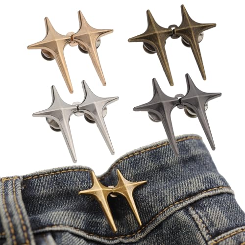 Pants Tightener for Waist Women Jean Tightening Clips Jean Pins to Make Waist Smaller Adjust Waist Clips Pant Pins 4Set
