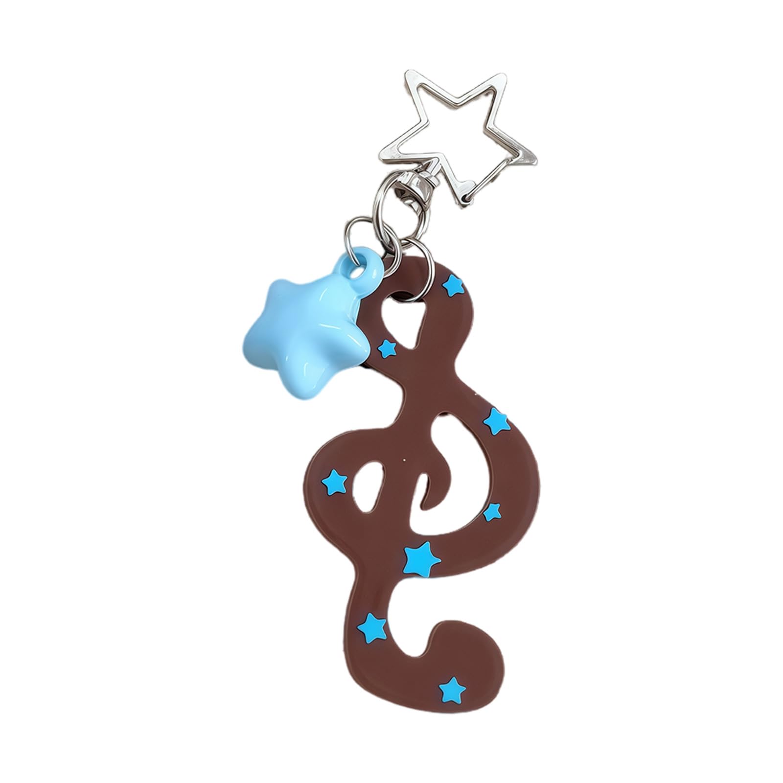 Baodss Musical Note Keychain Acrylic Charm Musical Theme Keychain For Bag Backpacks Purse Accessories In Brown And Blue Color