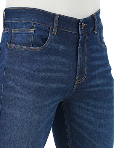 Image of INKD Men's Slim Fit Jeans - Mid-Rise | Cotton Blend | Contrast Stitch | Stretchable Fabric | Classic 5 Pocket Styling | Men's Bottomwear (Available in Plus Sizes)