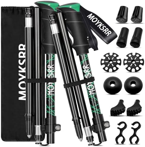 MOYKSRR Bâtons de Randonnée, 2 PCS Baton de Marche Pliable, Antid...