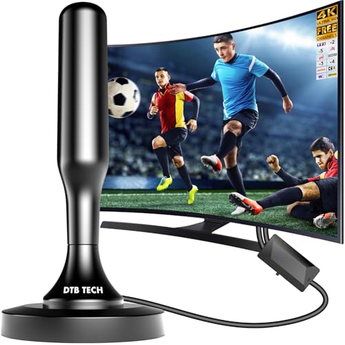 Antenne TNT intérieur,Antenne TV Intérieur Puissante TNT HD 2026, Antenne TV Intérieur Amplifiée pour Téléviseur Intelligent,4K 1080P pour Chaînes...