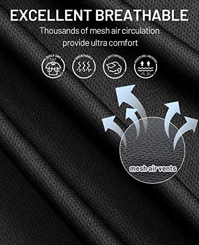 MIER Men's Quick Dry Workout Shirts Moisture Wicking Running Athletic Performance T-Shirts Recycled Polyester Top Tee3