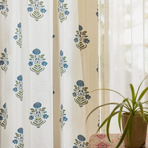 Best Curtain Sets: Festive Blackout vs Sheer 44 Urban Space 100% Cotton Semi Sheer Curtains for Door, 60-65% Ligh...