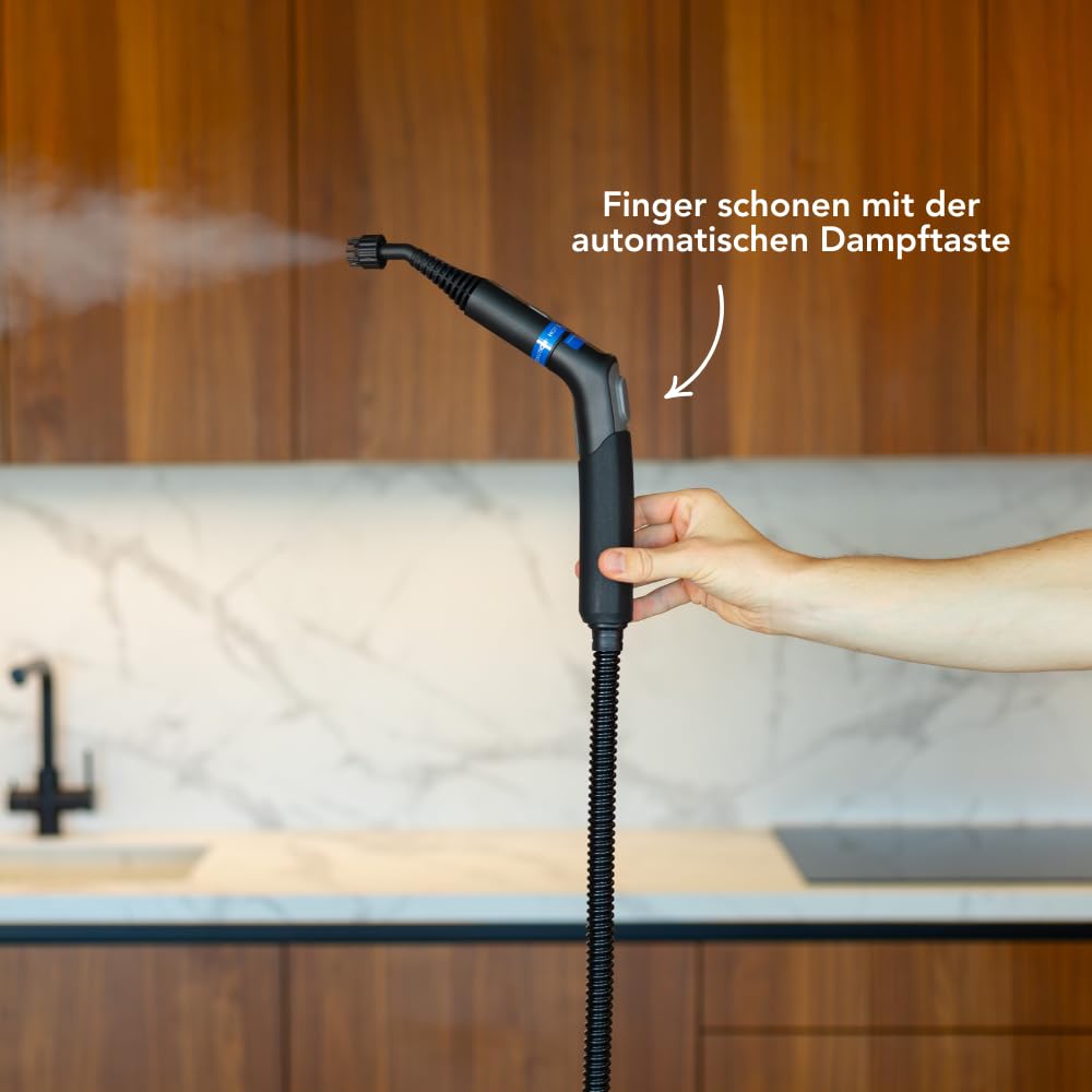 TS2 Dampfreiniger 1800W - 4 Bar Dampfdruck - 1,6L Tank - 26 Zubehörteile für 100+ Oberflächen – 50 Min Dampfleistung