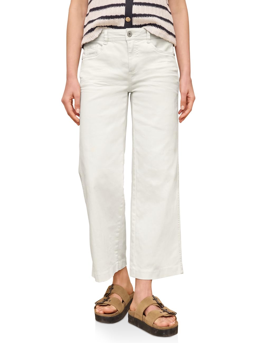 Street One Studio Damen Mid Waist Wide Leg Hose im Casual Fit 3818889