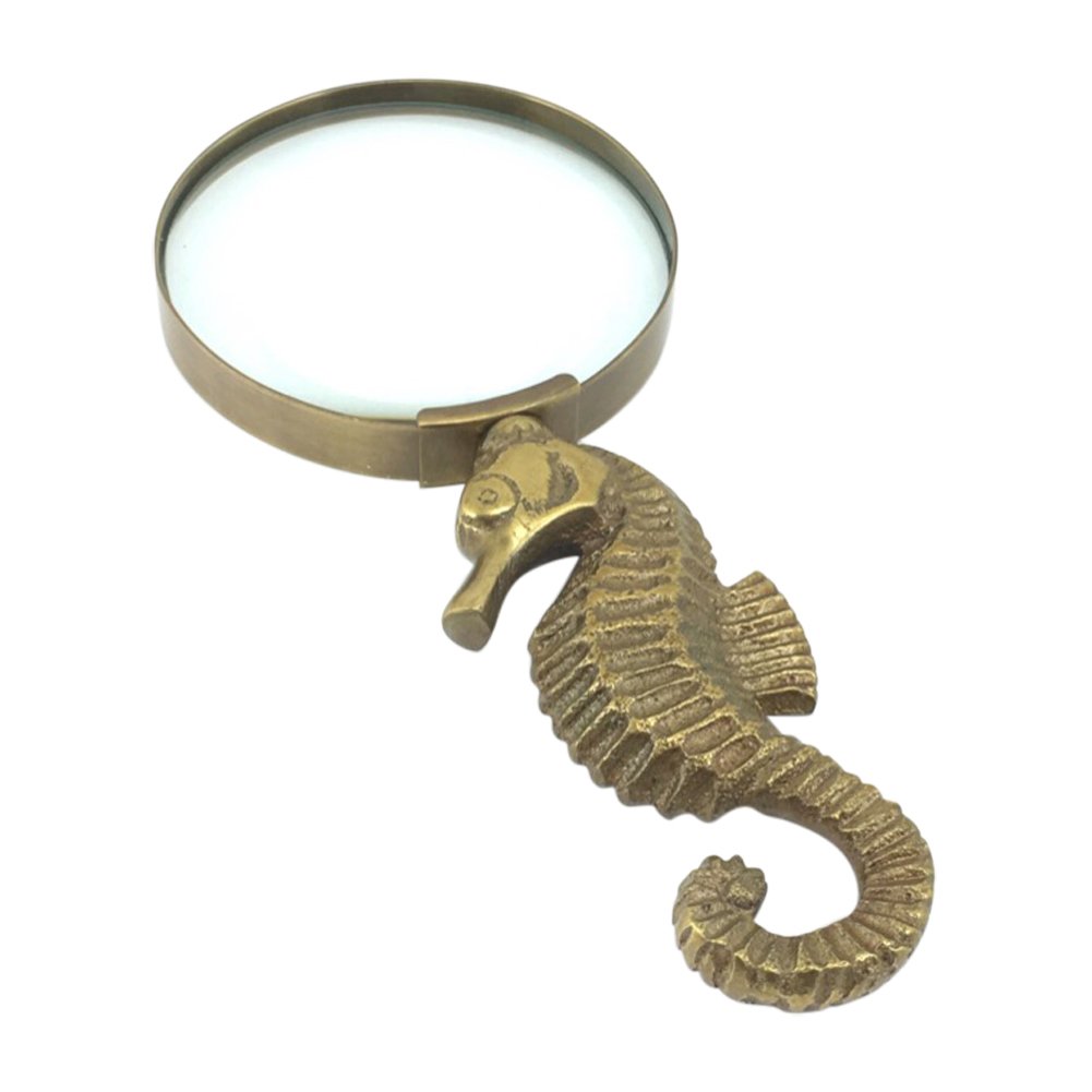 Madison Bay CompanyMagnifying Glass with Brass Seahorse Handle, 6.75 Inches Long
