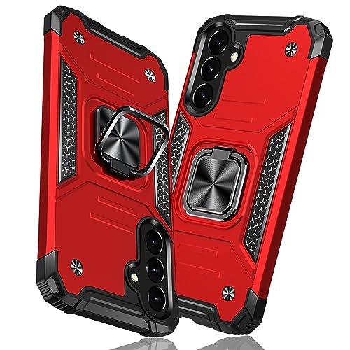 TMUJWS Samsung Galaxy S23 FE 用ケース リング 衝撃吸収 SCG24 ケース 耐衝撃 TPU+PCバンパー 二重構造 米軍MIL規格 全面保護カバー 滑り防止 車載ホルダー対応 擦り傷防止 滑り止め 軽量 薄型 ギャラクシー s