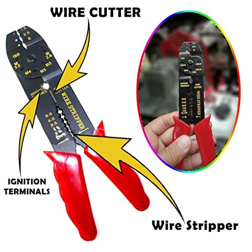 Home Avenue 8" Crimper Plier Crimping Pliers Tool Cable Wire Electrical Terminals Stripper U Tool Kit Self-Adjustable Ratchet Crimping Pliers Set 3 Home Avenue 8" Crimper Plier Crimping Pliers Tool Cable Wire Electrical Terminals Stripper U Tool Kit Self-Adjustable Ratchet Crimping Pliers Set - Image 3