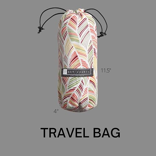 Vista 98 de BAY LAUREL - Toalla de playa turca con bolsa de viaje, grandes, de 39 x 71 pulgadas, de secado rápido, libre de arena y ligera Beige con bolsa roja