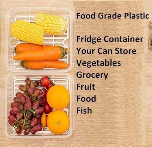 Image of HomeWiz Fridge Storage Containers 2000ml x6 | Air Tight Storage Container Set | Fridge Organiser Storage Boxes |Food Grade BPA-Free Plastic Containers |Stackable, Transparent, for Fruits & Vegetables