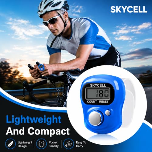 Image of SKYCELL Digital Counter for Chanting Mantra 10 Pack | Finger Tally Counter with Adjustable Ring | Electronic Jap Mala Counter for Meditation, Prayer, Yoga & Spiritual Practice