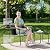 VONZOY Patio Furniture Sets 3 Pcs, Small Rocking Chair Outdoor with Tempered Coffee Table, Thick Padded Patio Bistro Sets for Backyard, Lawn and Front Porch (Grey, 3pcs)