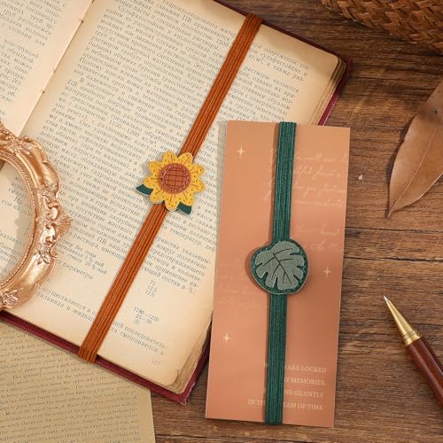 Marque-page élastique vintage en cuir pour sublimer vos carnets et journaux