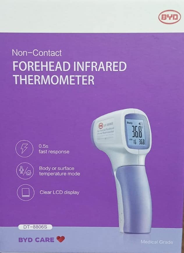 Image of BYD Infrared Thermometer Non Contact Thermometer, Forehead Temperature Gun for FeverBYD Infrared Thermometer Non Contact Thermometer, Forehead Temperature Gun for Fever
