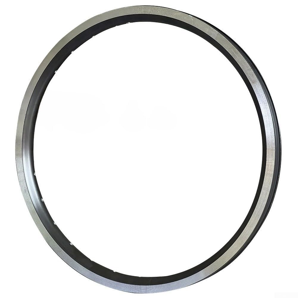 Cerchio per bici da 40,6 cm x 40,6 cm, a doppia parete, in lega di alluminio per freni a V, 20/28 fori, compatibile con bici pieghevoli Brompton, nero (28 fori 16 x 1-3/8)