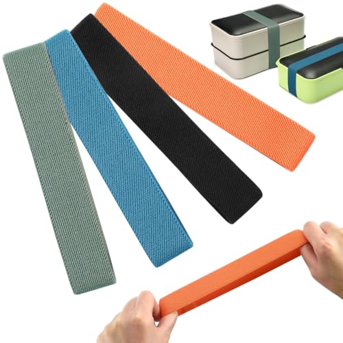 UPKOCH Lot De 4 Sangles Élastiques Pour Boîte À Bento 6 Pouces Bande De Fixation Portable Confortable Pour École Travail Camping
