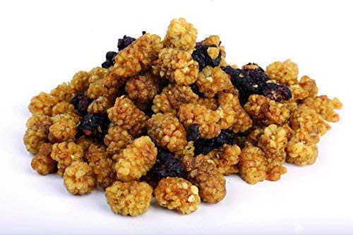 Mûres blanches et noires u0093Shotutu0094 Bio 1 kg biologiques d'Ouzbékistan crude séchées aux soleil, sans sucre ajouté,aigre-doux, juteux, organic raw white and black mulberries 1000g