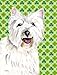 15 x 15 in. Westie St. Patricks Day Shamrock Portrait Garden Size Flag
