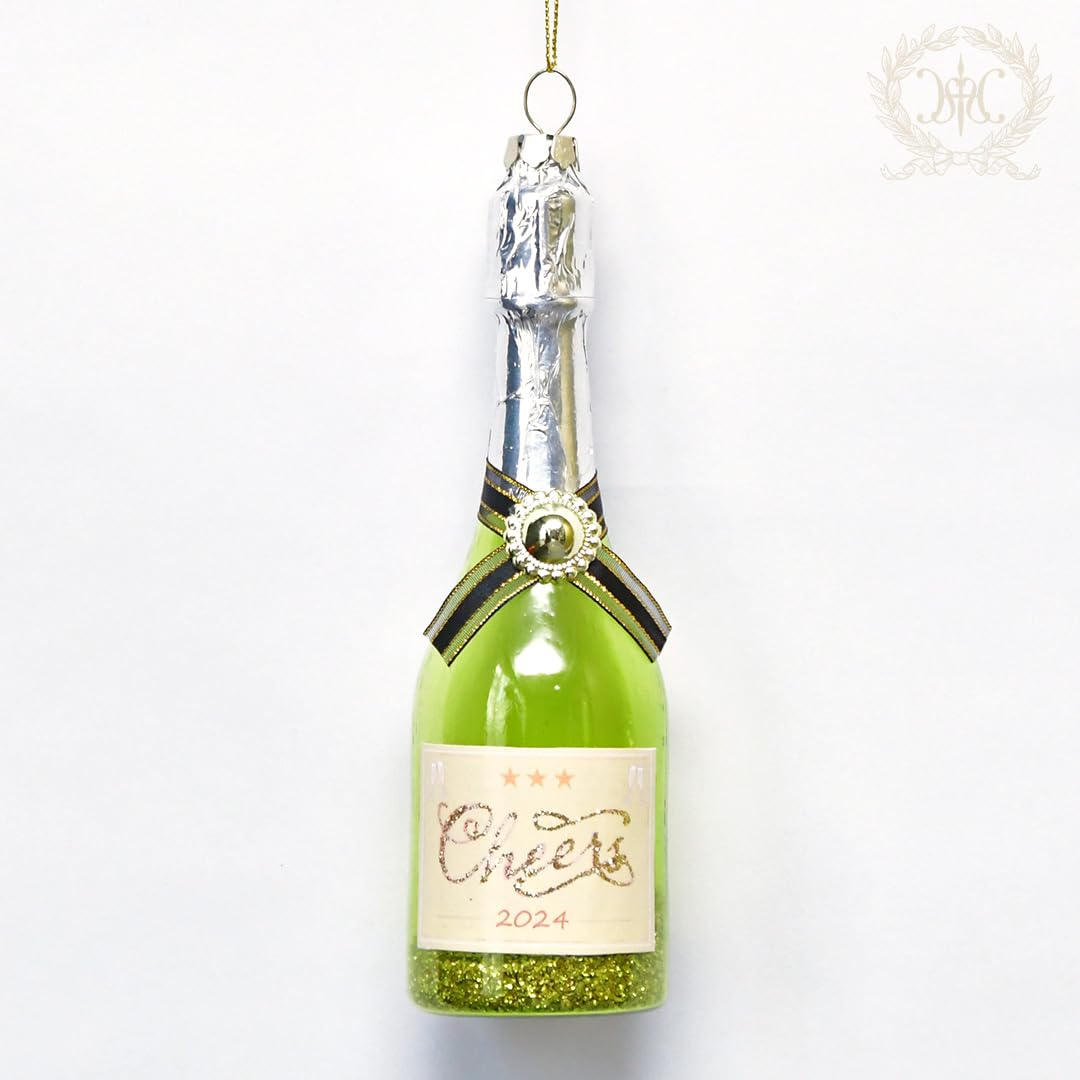 Amazon.co.jp: シャンパンボトルオーナメント（グリーン） クリスマス
