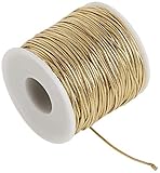 Morex Ribbon 1318/50-634 Stretch Cord Polyester Ribbon, 50 yd, Gold