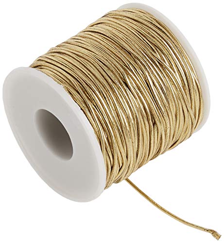 Morex Ribbon 1318/50-634 Stretch Cord Polyester Ribbon, 50 yd, Gold