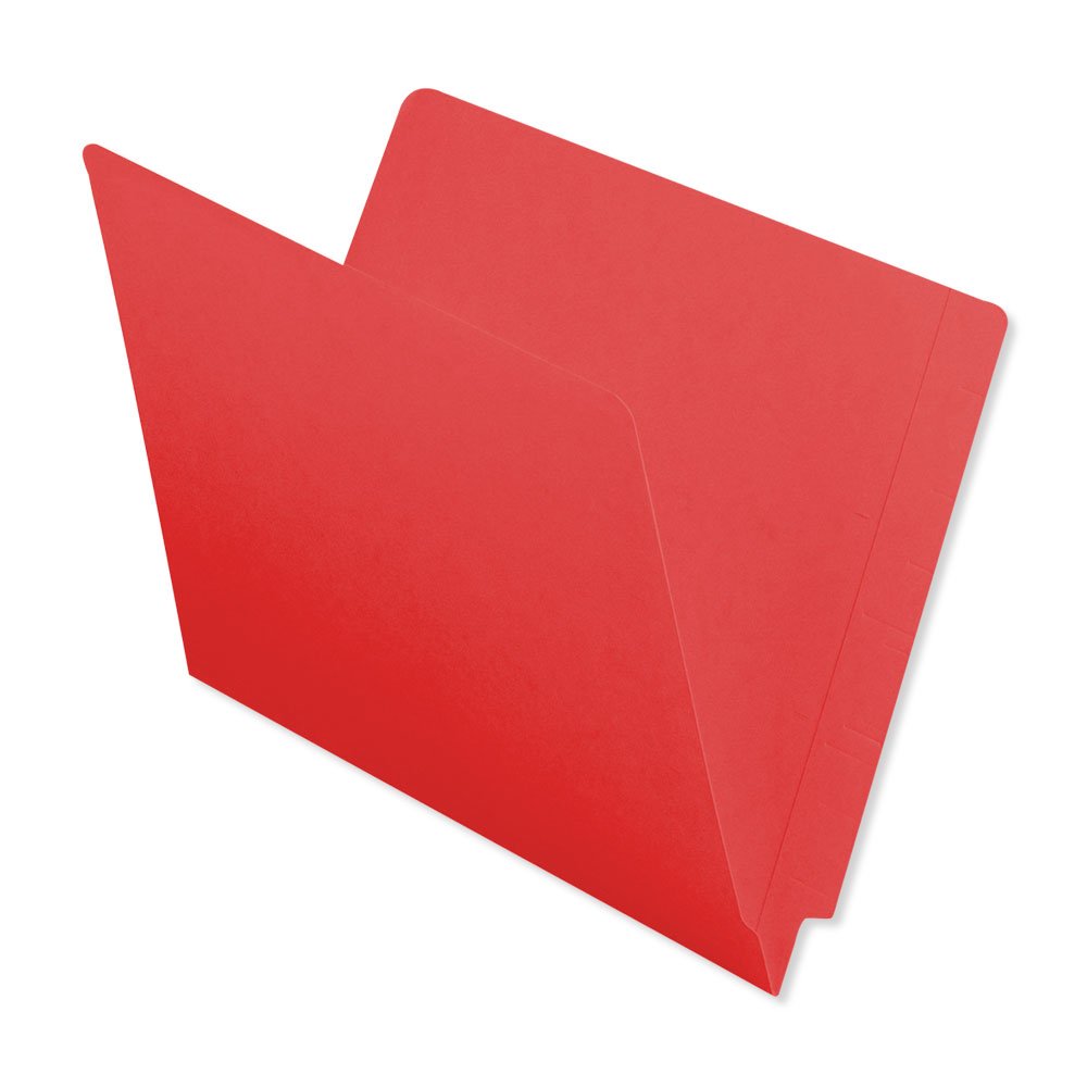 BARKLEY MATCH ETF226R End Tab Folder, 2-ply, No FAS, 11Pt Color Stock, Flush Front, 12 1/4 x 9 1/2, Red (Pack of 100)