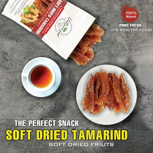 SOFT DRIED TAMARIND 5.29 Oz (150g) VIETFARMFOOD: Convection dried fruit with a little sugar, salt, natural sweetness, soft when chewed. Suitable for snacking, topping, healthy desserts for all ages - 2