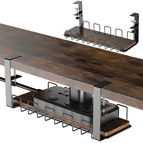 HOYRR Under Desk Cable Management, Under Table Wire Management Tray