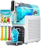 KESSER® Slush Maschine für zu Hause - Slush Ice Maker 2L - für Slush, Eis-Cocktails, Frappés, Milchshakes & gefrorenen Saft - in 25 min & mit 6 Programmen - inkl. 3x Becher & Rezeptbuch, Hellblau