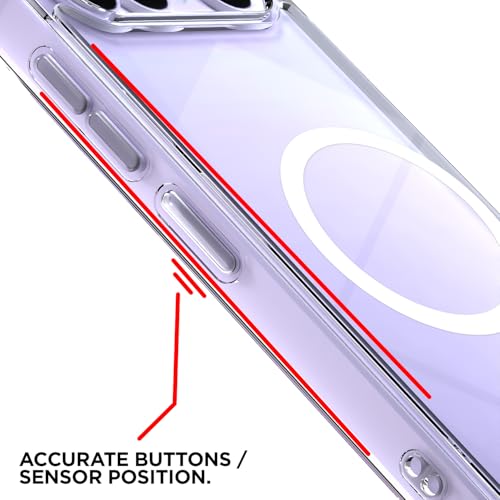 Image of Amazon Basics Back Cover for Vivo X300 FE 5G Mag-Safe Shockproof PC + TPU Protective Case Magnetic Support Bumper Case (Transparent Mag-Safe)