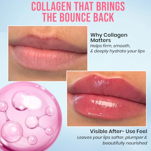 Image of INSIGHT Collagen Lip Boost - Bubblegum (10g) |Glossy Non-Sticky Finish | Vitamin C & Hydrating Treatment | Long Lasting Moisturization | Lightweight Daily Lip Wear