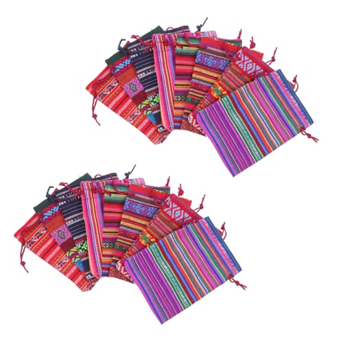 Paquet présent en tissu à cordon robuste sachet bonbon ethnique
