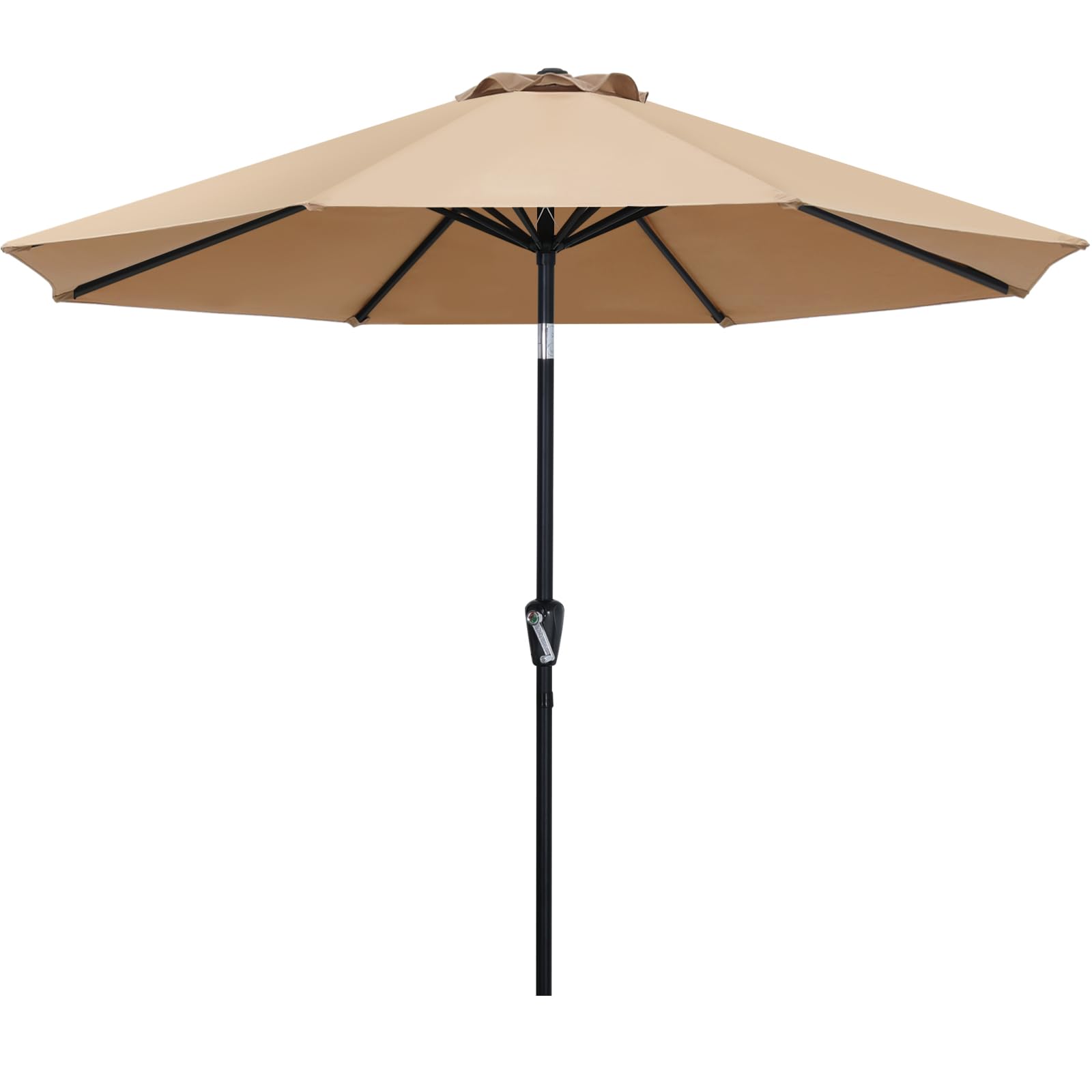 ABCCANOPY Sonnenschirm wasserdicht UV50+ mit Kurbel | wasserdichtes 300D Polyester, farbecht & lichtecht, 230/270/300 cm für Garten, Terrasse & Strand