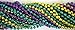 Produktbild Mardi Gras Spot 33 inch 07mm Round Metallic Purple Gold and Green Mardi Gras Beads - 6 Dozen (72 Necklaces) by