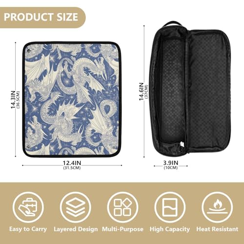 Bolsa de viaje y tapete resistente al calor para herramientas de cabello miniatura 4
