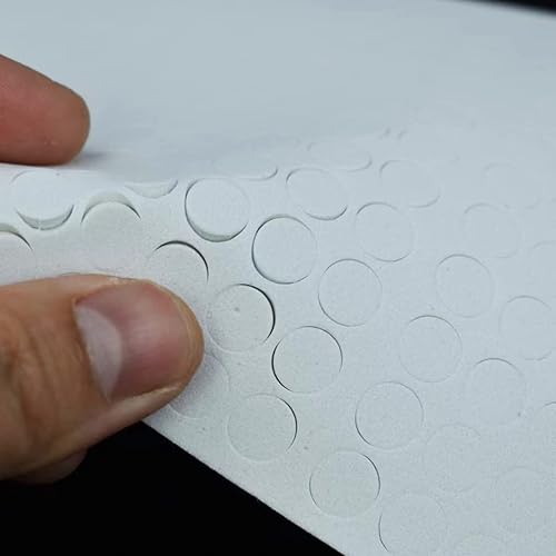 Miniatura 6 de Almohadillas autoadhesivas de fieltro de espuma para proteger muebles de mesa y gabinete parachoques de cajones (blanco  38 pulgadas x 216 piezas)