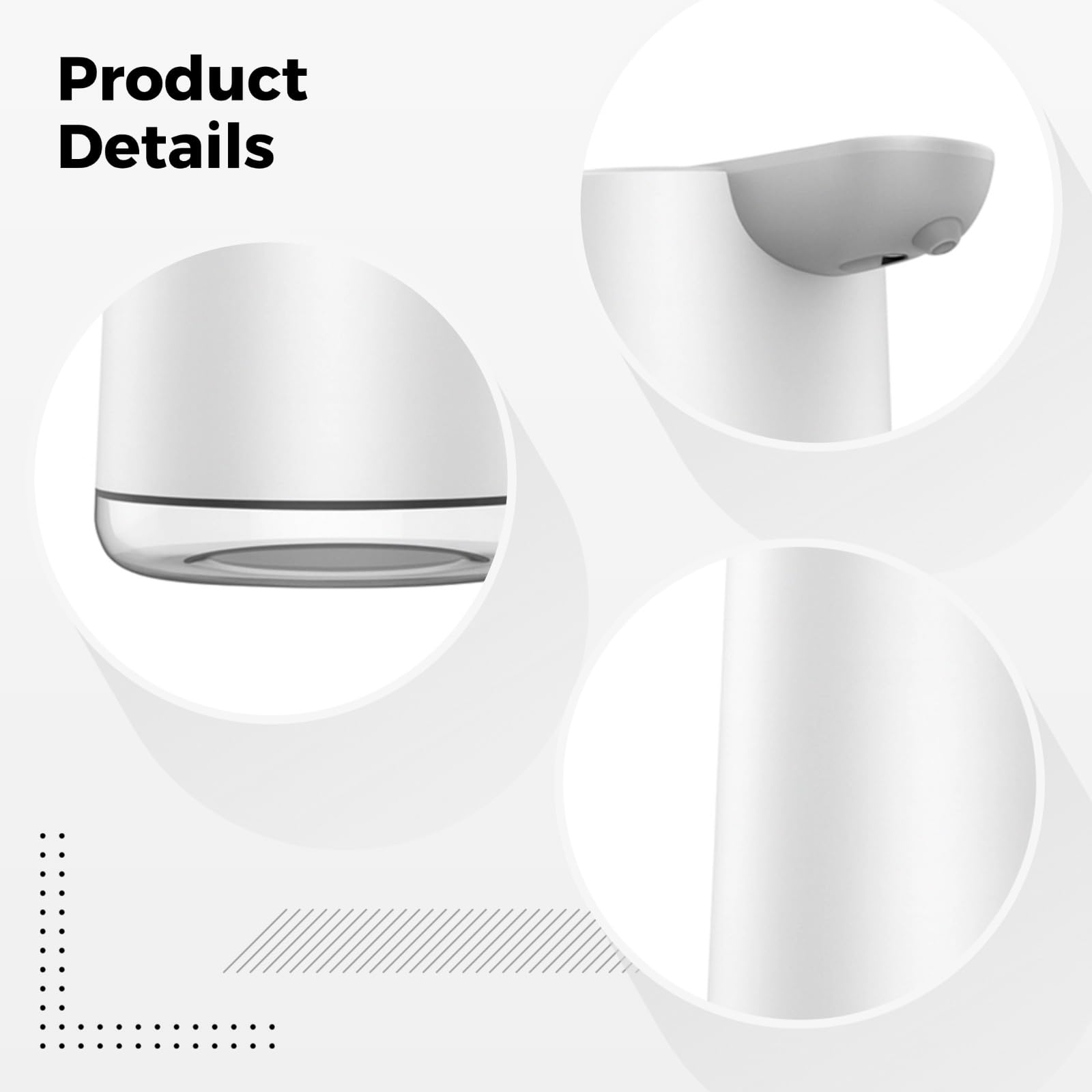 Dispensador automático de jabón espumoso, sensor recargable, dispensador eléctrico de desinfectante de manos, volumen ajustable, capacidad de 350 ml para cocina, baño
