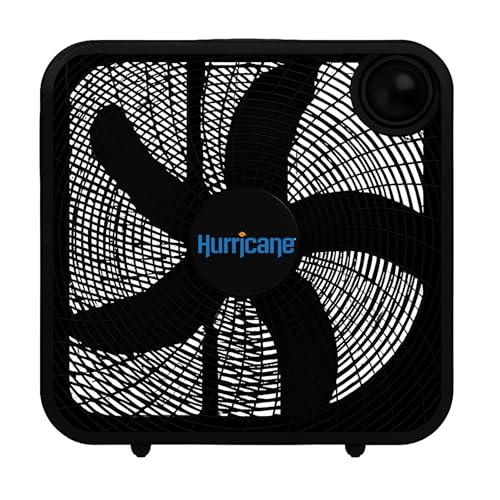 Hurricane Classic Floor Mount Box Fan w/ 3 Quiet...