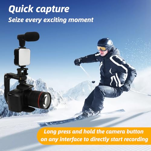 Camera VINGVO para Vlogging con pantalla IPS y zoom 16X miniatura 6