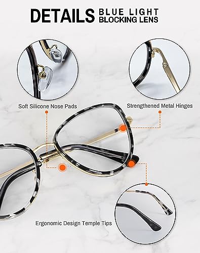 Image of Blue Light Glasses, Stylish Anti Blue Light Blocking Glasses for Computer Reading, Gaming, TV, Phones