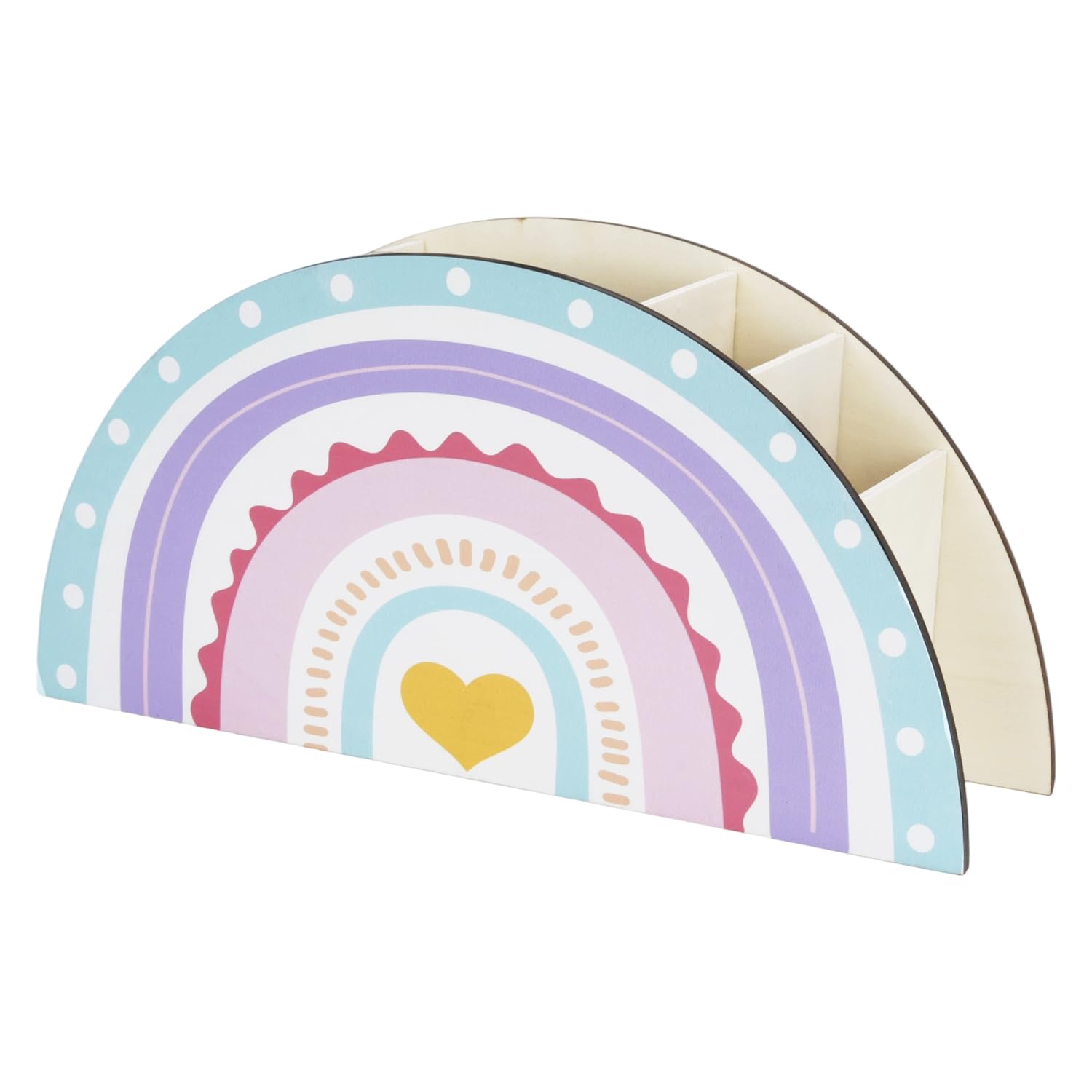 Rainbow Pen Holder,Desk Organizer,Children's Pen Organizer,Wooden Rainbow