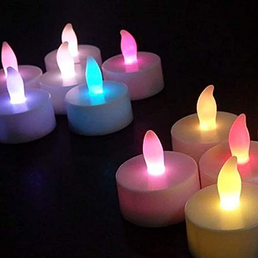 Amazon.co.jp: 48個のLEDキャンドル（7色）、点灯式キャンドル