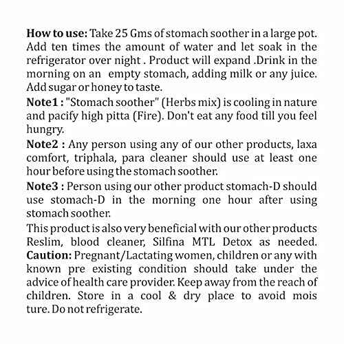 Herbsforever Stomach Soother Cooling Herb For Balancing Pitta (Fire), Healthy Digestion, High In Fibrous Content, Soften Stomach, Healthy & Comfortable Bowel, 8Oz, 230 Gms #TOP21