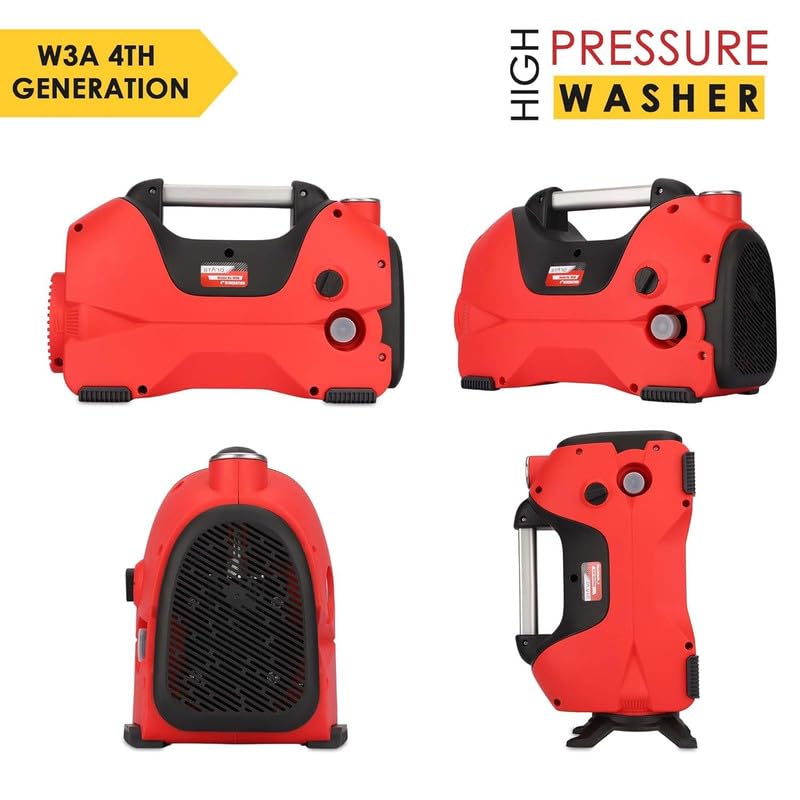 Image of STARQ W3A | 220 Bar 2100W | Heavy Duty High Pressure Washer for Car, Bike, Home | Pressure Adjustable with 1Ltr Professional Snow Foam Lance | Red