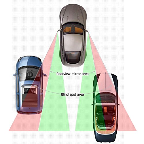 Xotic Tech Blind Spot Mirror, 2'' Black Fan Hd Glass Convex Adjustable Wide Angle Rear View Mirror ,Universal For Car Suvs Truck Motorcycle (2Pcs) #TOP3