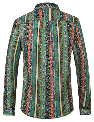 SSLR Shirt, Men's Sunshine Plaid Shirt, Long Sleeve, Button Down, Casual, Beach, Summer, Size2