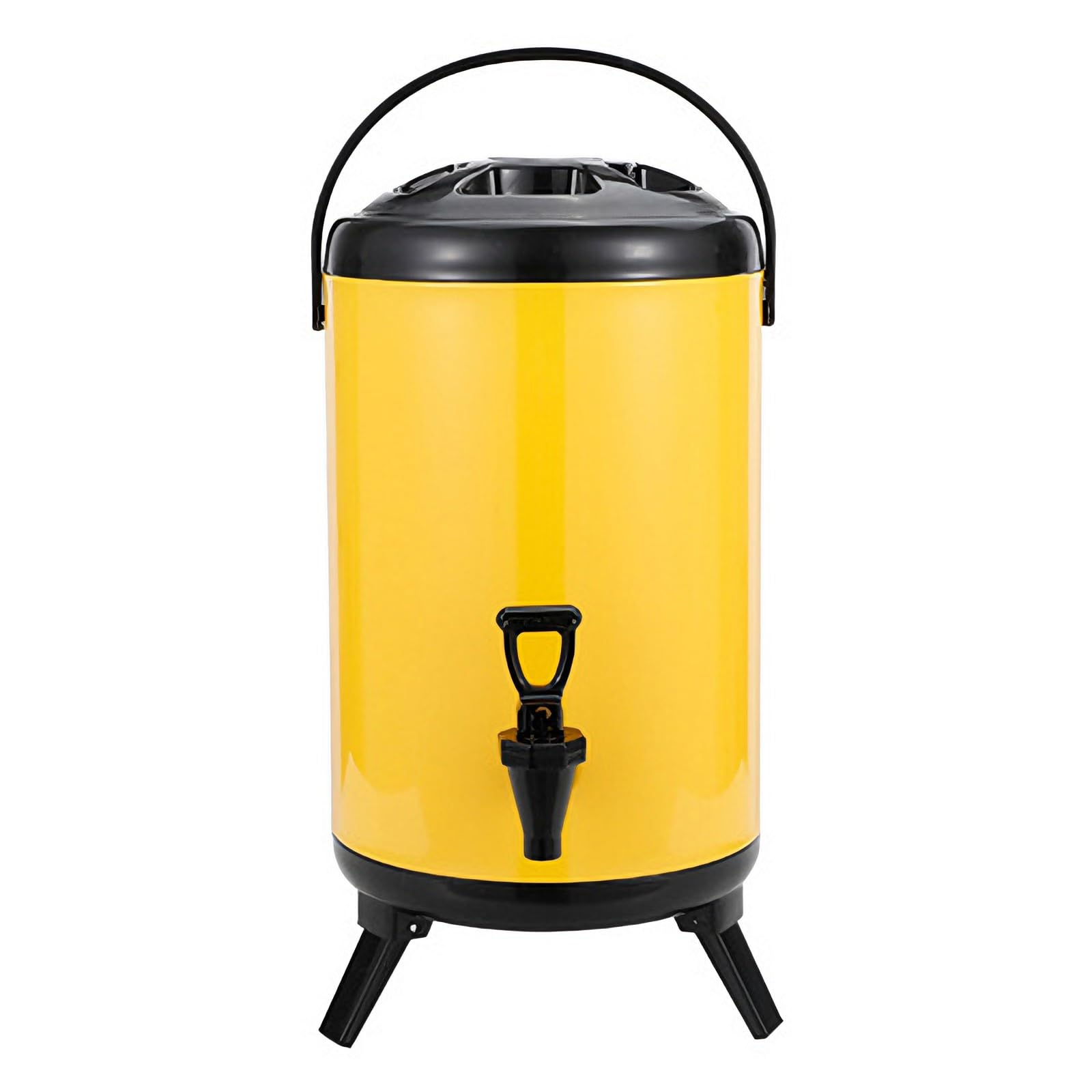 Getränkespender aus Edelstahl, isolierter Getränkebehälter mit Zapfhahn für Kaffee, Tee, Saft, Partys, 6 l