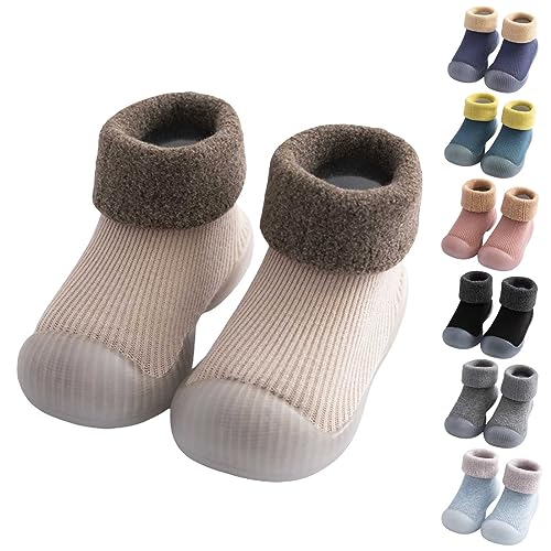 Betadog Toddler Girl Walk Socks Anti Slip Thick Knee High Cotton Sock Sock Shoes for Baby Girl Non Slip Socks Shoe Socks